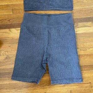 Aerie longline sports bra and bike shorts set